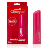 Charged Positive Angle Pink Rechargeable Waterproof Massager BULLETS